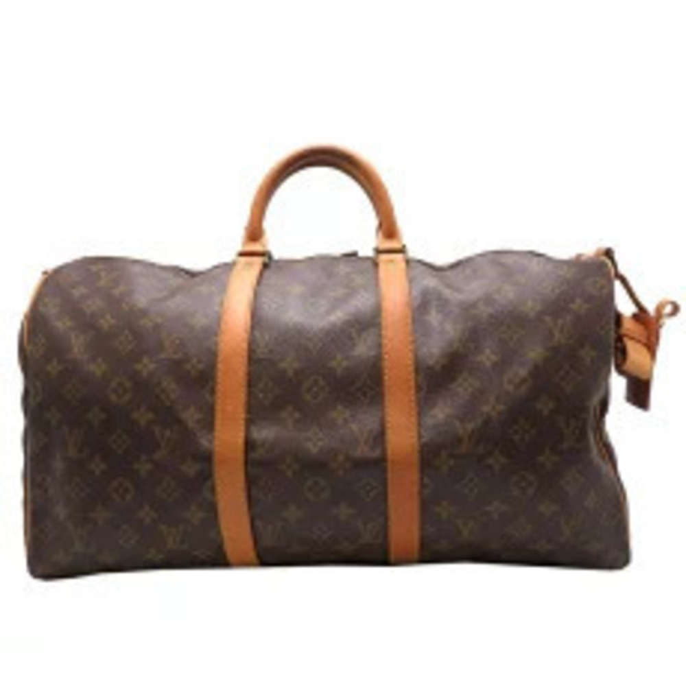 Louis Vuitton Ebene Keepall Bag Monogram Boston Bandoulire Brown